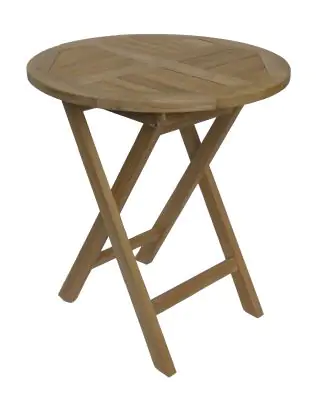 Product image of the product “Round Table | 75 cm Height, Ø 70 cm | Teak Wood, Natural Finish ”